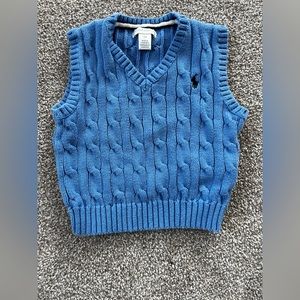 Baby 12M Polo Ralph Lauren blue sweater vest